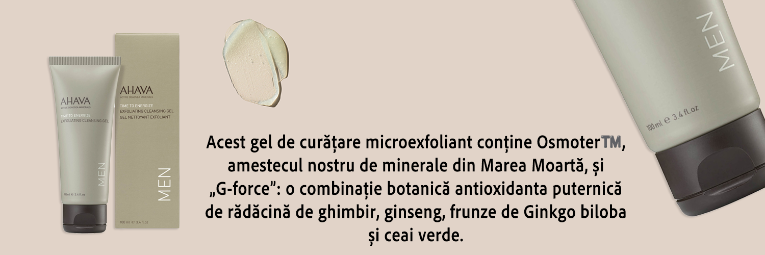 gel de curatare exfoliant AHAVA pentru barbati